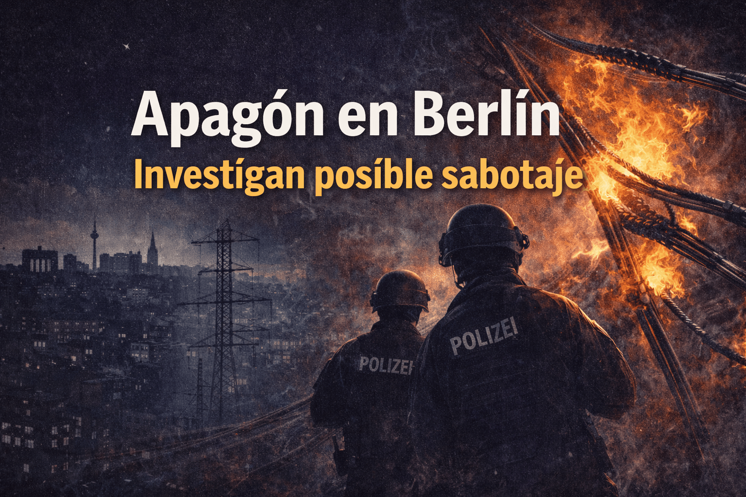 Imagen ilustrativa del apagón en Berlín con investigación por posible sabotaje