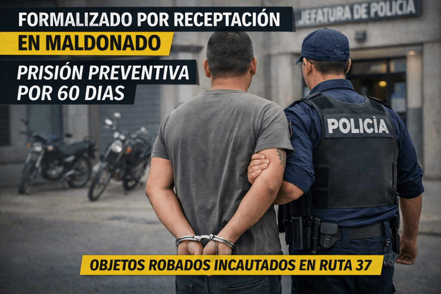 Formalizado por receptación en Maldonado tras incautación en Ruta 37