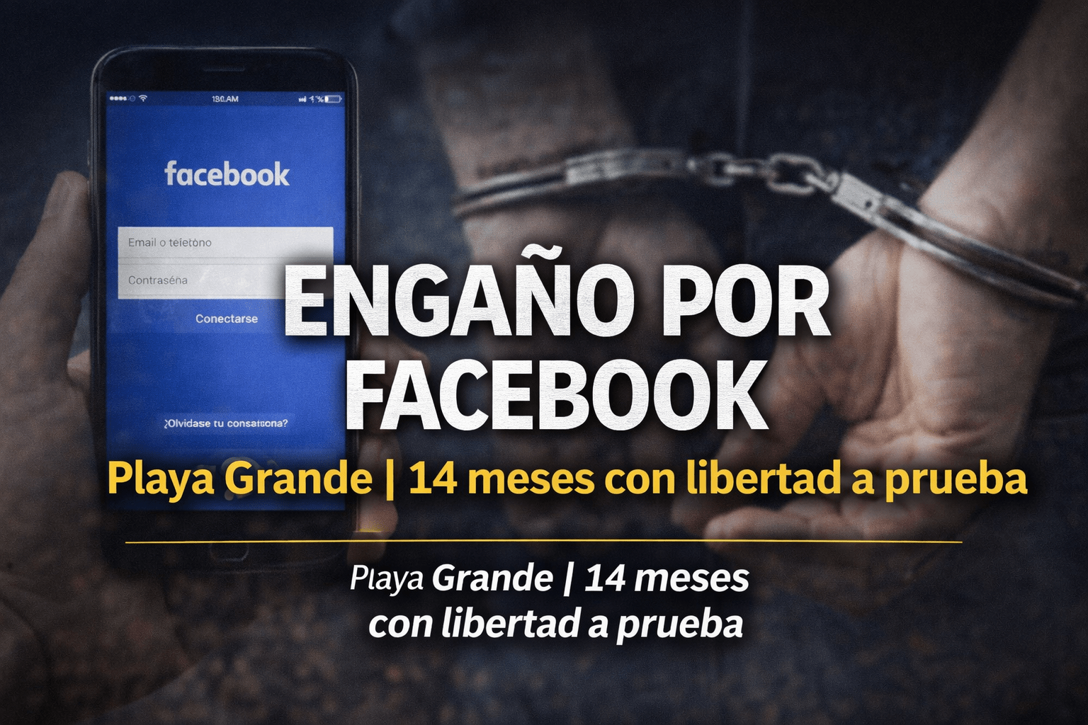 Engaño por Facebook en Playa Grande: condenado a 14 meses por hurto especialmente agravado