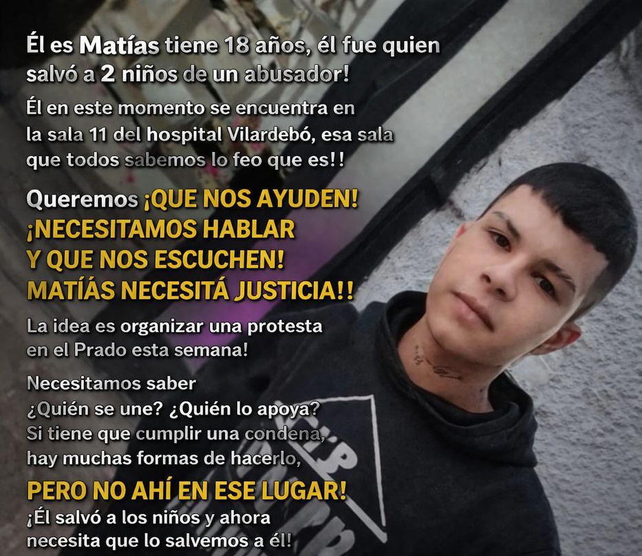 Matías, joven que evitó el abuso. Foto: cedida a Montevideo Portal