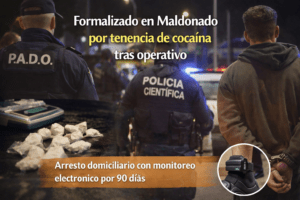 Formalizado en Maldonado por tenencia de cocaína tras operativo