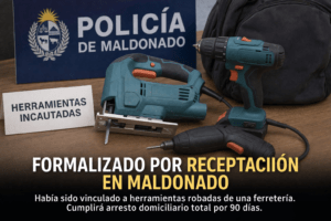 Formalizado por receptación en Maldonado tras hurto de herramientas
