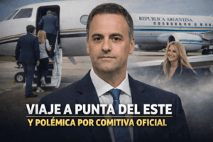 Polémica en Argentina por un viaje privado de Manuel Adorni a Punta del Este y el uso de la comitiva oficial