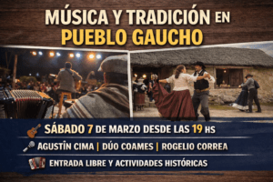 Música y tradición en Pueblo Gaucho: espectáculos gratis este sábado