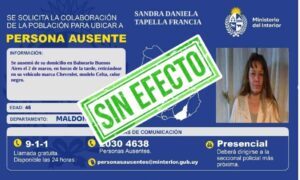 Sandra Daniela Tapella Francia apareció en buen estado de salud: queda sin efecto la búsqueda