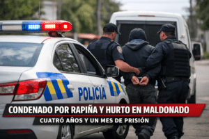Condenado por rapiña y hurto en Maldonado: cumplirá más de cuatro años de penitenciaría