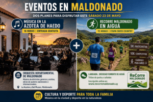 Eventos en Maldonado: música en la Azotea de Haedo y carrera cross country en Aiguá este sábado