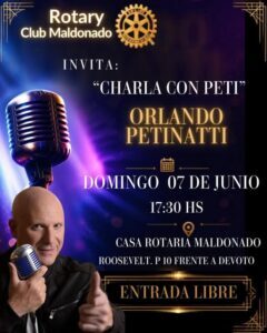 “Charla con Peti”: Rotary Club Maldonado invita a un encuentro abierto con Orlando Petinatti