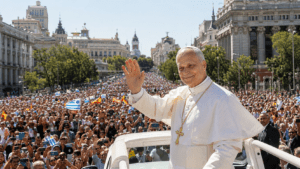 El Papa León XIV visita España y miles de uruguayos también viven de cerca una semana histórica