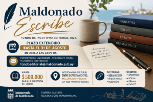 “Maldonado Escribe” extendió hasta el 31 de agosto el plazo para presentar proyectos